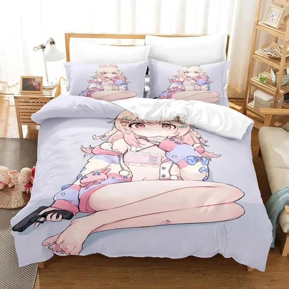 Kawaii Pipkin Pippa Bedding Set Single Twin Full Queen King Size Bed Set Adult Kid Bedroom Duvet cover Sets Anime Bed Sheet Set