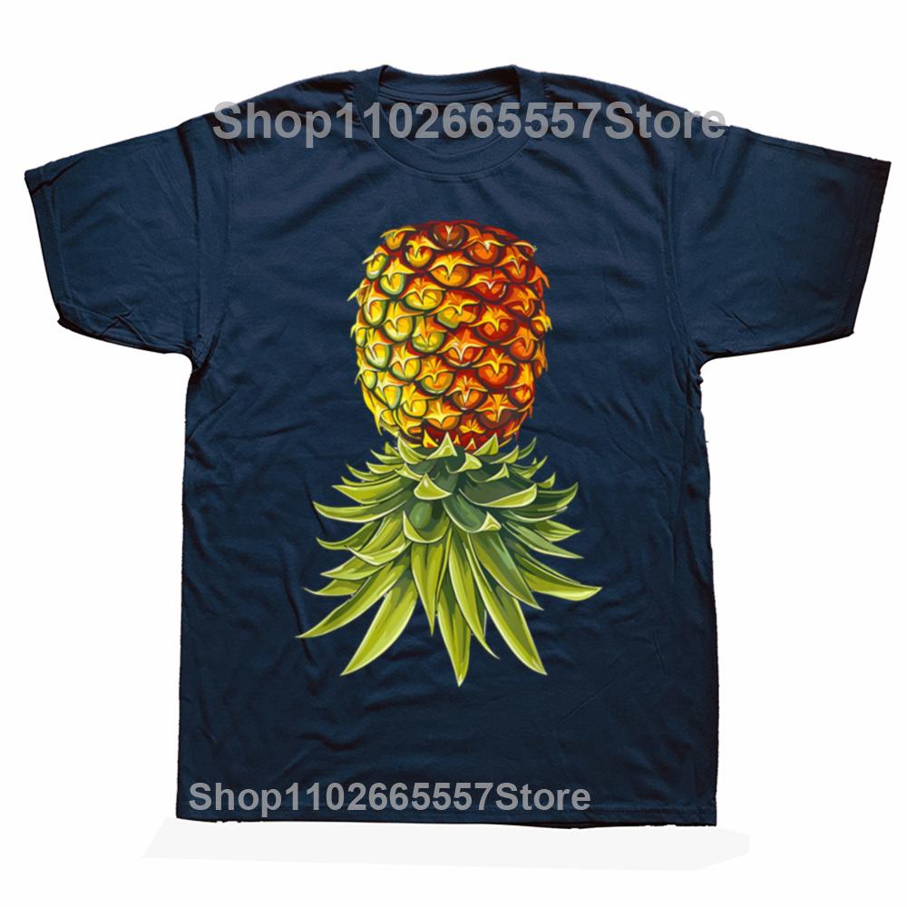 Lustig Wirklich Wie Invertiert Auf Dem Kopf Ananas T-Shirts Herren Mode Lässiges T-Shirt Baumwolle Locker Übergroßes T-Shirt