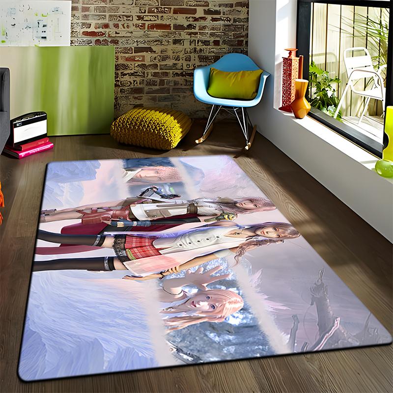 Final Fantasy Printed Carpet for Living Room Rugs Camping Stranger Things Picnic Mats Anti-Slip E-sports Rug Yoga Mat Fans Gift
