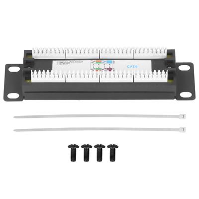 8 Ports Wall Mount Network Patch Panel UTP Cat6 Unshielded Wiring Bracket for 23?28AWG Cable