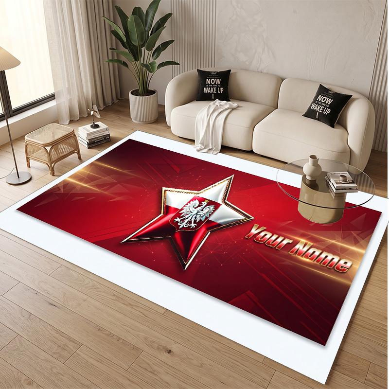 Personalized Crystal Velvet Carpet Poland Pattern Non Slip Floor Rug