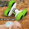 F125 2.4G RC Stunt Car Rotating Wireless Remote Control Car Model Children ToyGreen