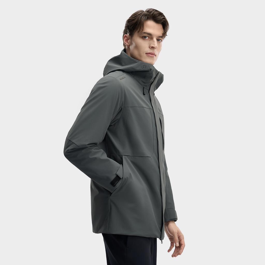 FILA White Removable Three-In-One Fashion Simple Classic Casual Versatile Comfortable Warm Two-Piece Cotton Jacket Men jackets F11M613902FCC