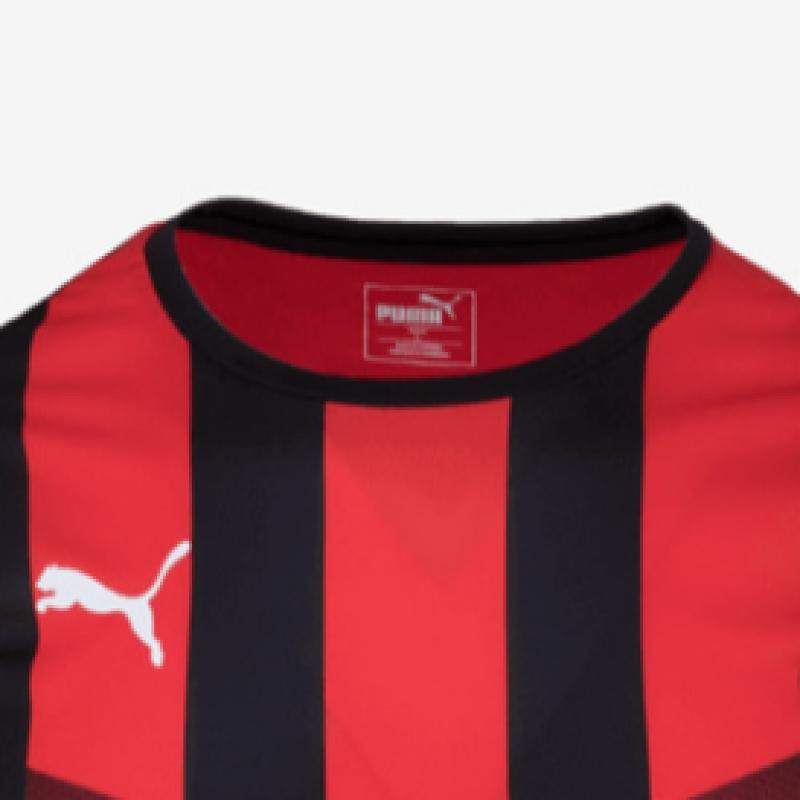 Puma Galleria Puma Long SLeeve Lee STripe Round T shirT Black Red