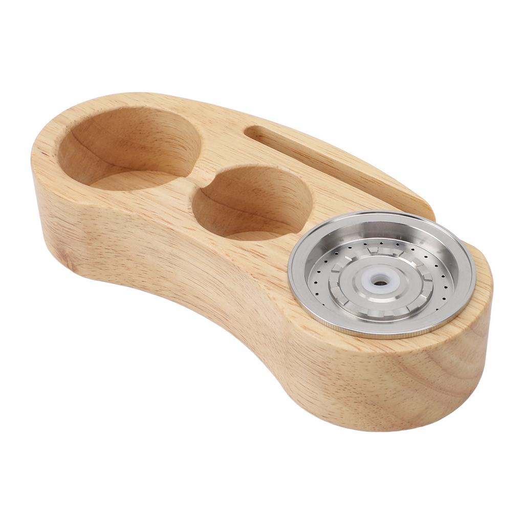 Wood Coffee Capsules Holder Multipurpose Space Saving Stable Base Coffee Capsules Filling Storage