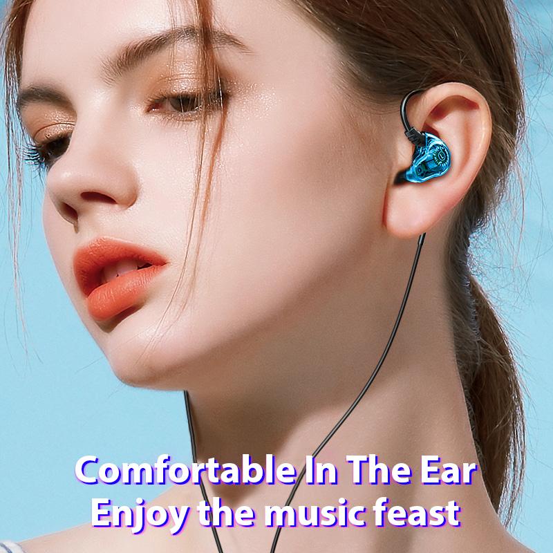 NEW Quad Core Earphones 9D Surround Sound Bass Type C&3.5mm In Ear Headphones Noise Reduction Earbuds Gaming Headset for Samsung