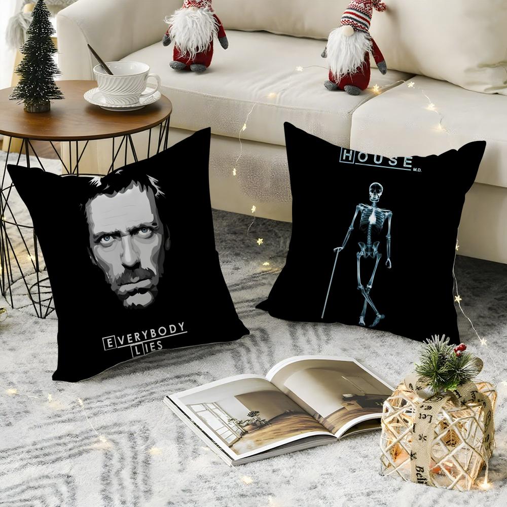Dr H-House Cushion Cover Breathable Linen Pillow Cover Skin-Friendly Home Decor Pillowcase With Hidden Zipper