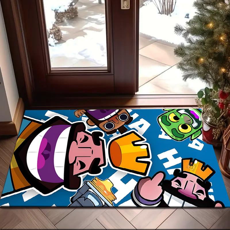 1PC Clash Royale Heroes Collage Rug Game Carpet, Floor Mat for Bedroom Living Room Entryway Rug, Home Decor Idea Gift for Christmas Birthday