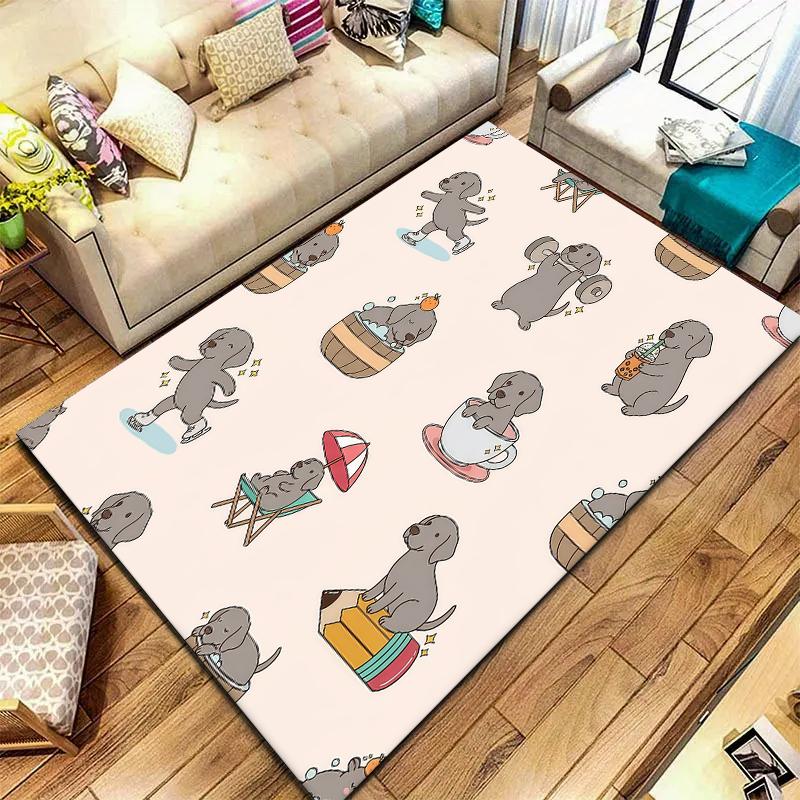 Cute cartoon animal Pattern Square Carpet,Area Rug,Carpet Rug for Living Room Bedroom Sofa Playroom Decor,Non-slip Floor Mat,Holiday Birthday Gifts