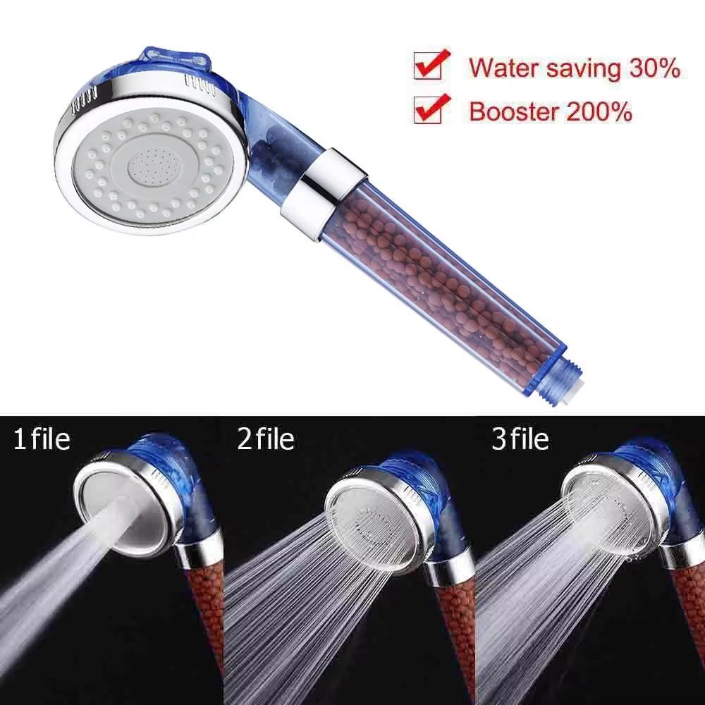 HONGDEC 3 Mode Function Spray Handheld Shower Head High Pressure Filter Shower Head for Hotel Bathroom Project