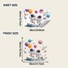 Cartoon Astronaut Rocket Planet Self Adhesive Removable Wall Sticker for Kids Room Bedroom Decor