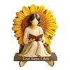 Scultura Decorativa Minimalista per Scaffale, Statuetta in Legno di Ragazza che Legge, Statua Stabile in Stile Pastorale, Statuetta da Scrivania per Decorazione di Librerie, Guarigione Artistica