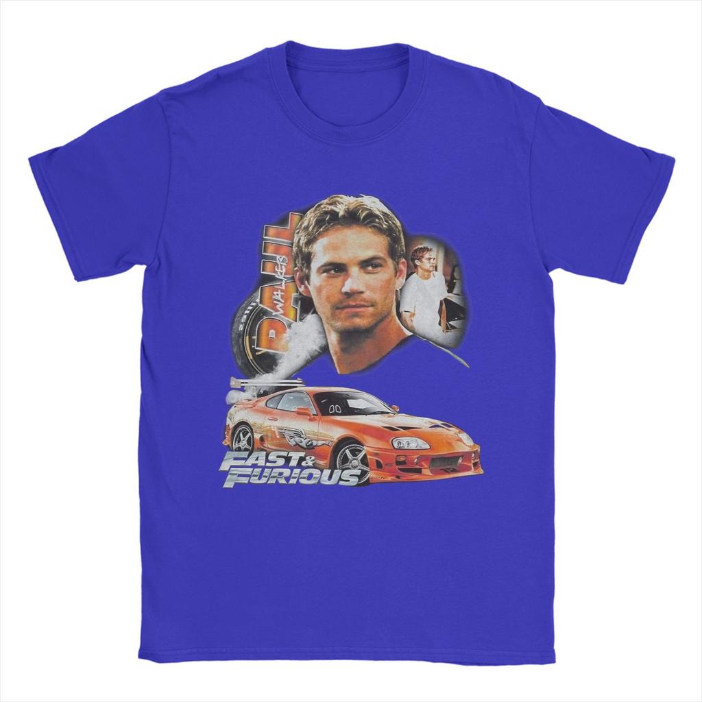 Unisexs Paul Walker T Shirts  Pure Cotton Clothes Novelty Short Sleeve Crewneck Tees Adult TShirts