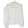 MIUMIU White MK1627 Lace Blouse Tops 36 whiteUsed