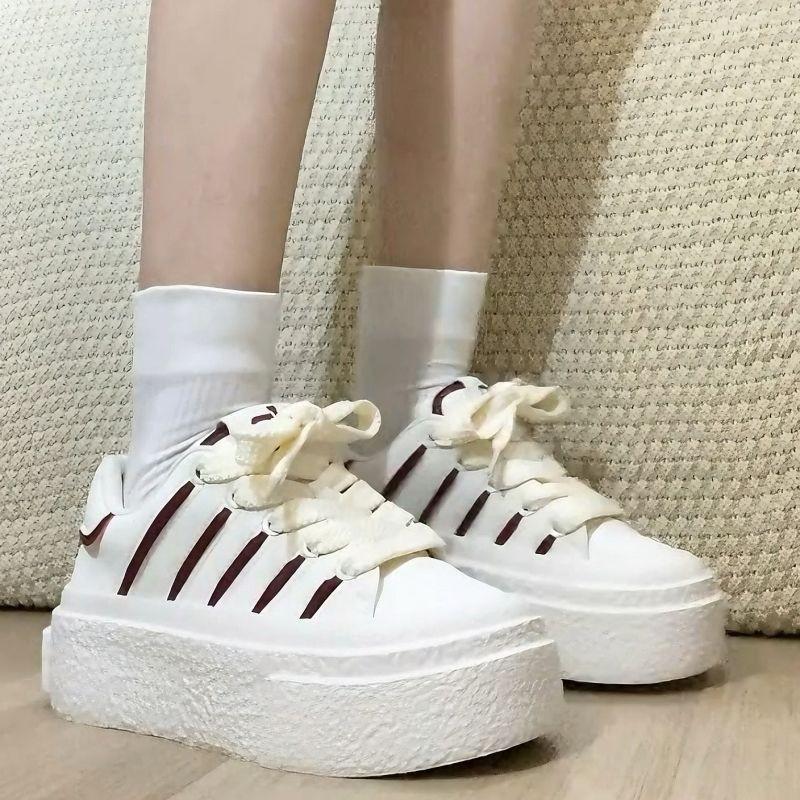 

Milk fufu round head thick-soled little white shoes women s 2025 new summer ins lightweight and breathable student versatile commuting shoes 40 белый