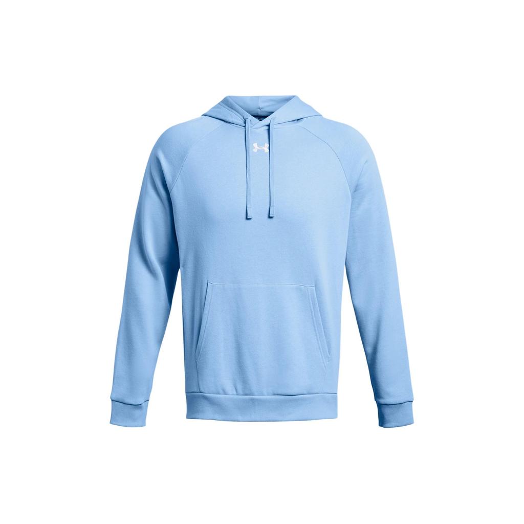 Under Armour UA Rival Logo Printed Fleece Pullover Hoodie Men Hoodies Deep-Sky-Blue 1379757-475