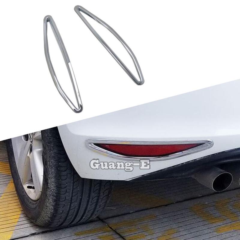 For VW Volkswagen Golf7 Golf 7 2014 2015 2016 2017 2018 Car Body ABS Trim Back Tail Rear Fog Light Hoods Lamp Frame Stick 2pcs