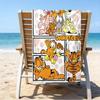 Ultra-Soft Beach Towel with Garfield Theme,Ideal for Pool - Camping, Diving - Perfect Travel Essential, Vibrant Beach Towel.