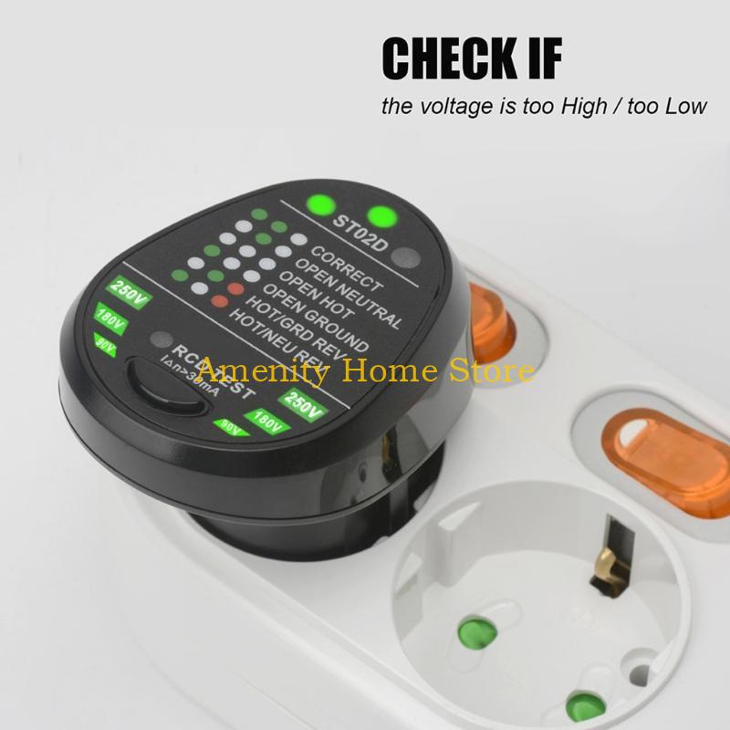 

F26C Digital Socket Tester Detector EU Plug Ground Line for Home Appliance Testing China Mainland