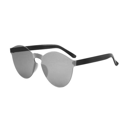 Fashion Rimless Transparent Sunglasses UV400 Oval Frameless Sun Glasses Vintage Red Pink Blue Yellow Orange Eyewear Gafas De Sol