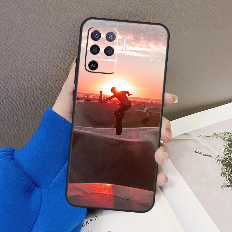 Cool Skate Case For Oppo A76 A16 A96 A17 A18 A60 A80 A40 A38 A58 A78 A98 A94 A74 A54 A15 A57 A77 A5 Pro