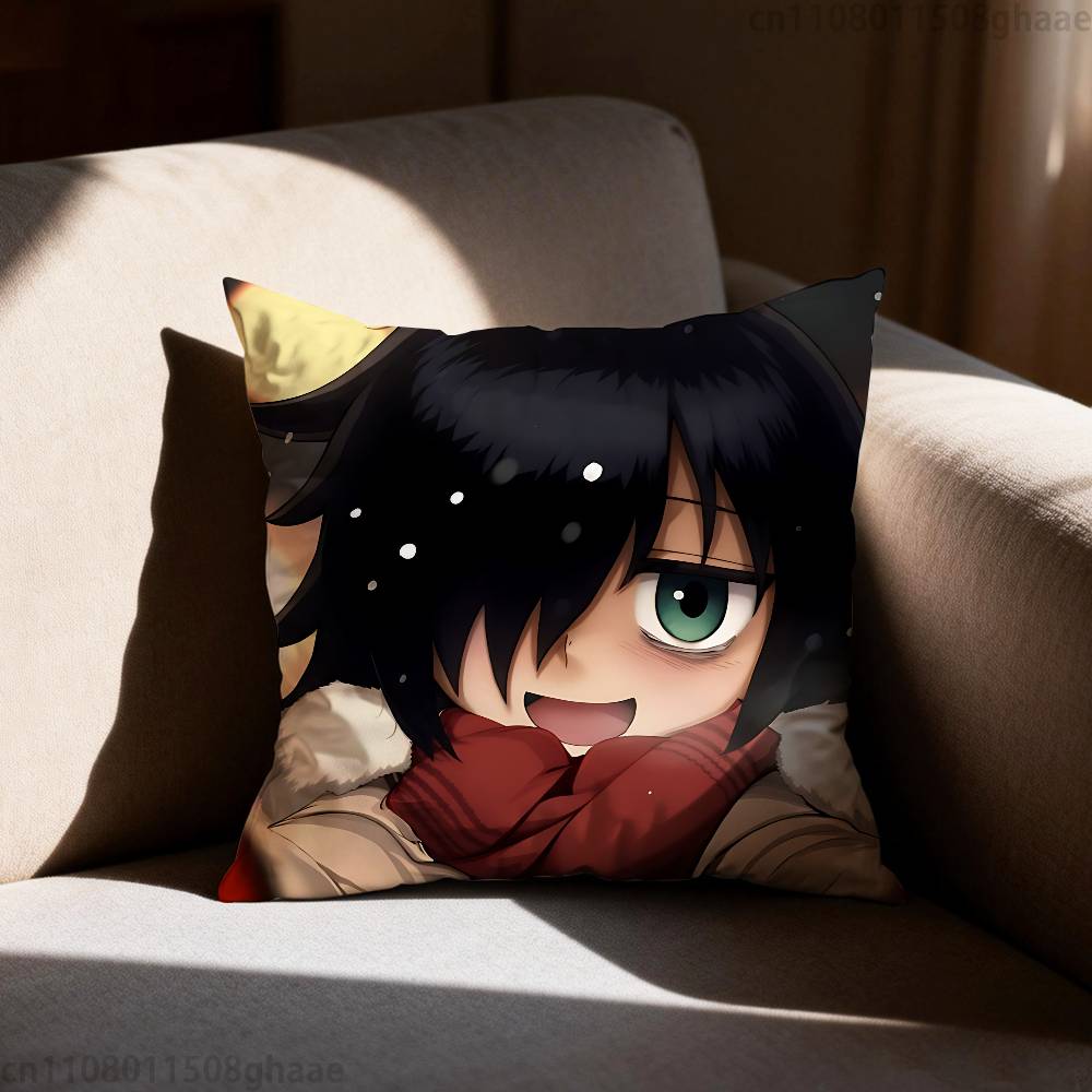 C-Character Tomoko Kuroki Pillowcase Casual Style Decoration, Suitable for Home Decoration (excluding Pillow Core)