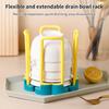 Versenkbare Desktop Schüssel Halter Küche Organizer Kunststoff Ablauf Wasser Tasse Regal Schrank Gerichte Lagerung Rack Platte Lagerung Werkzeug