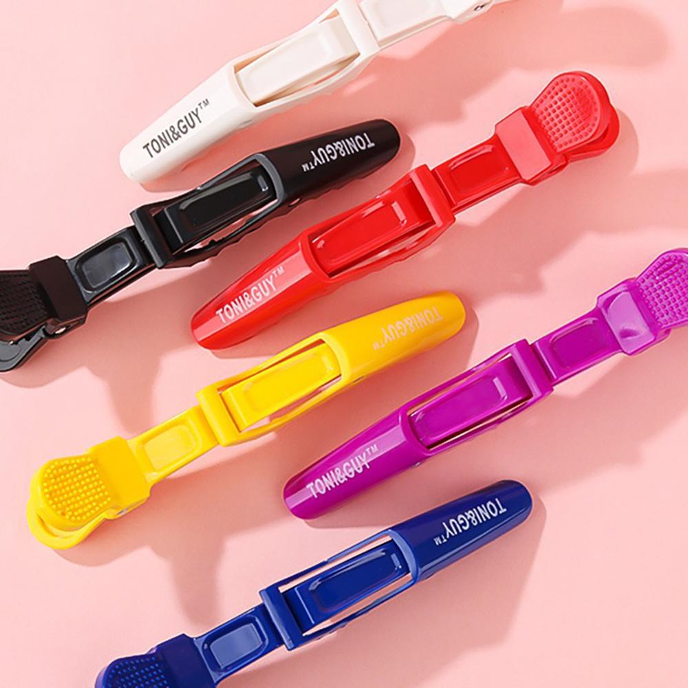 6Pcs Alligator Clips Hairdressing Clamps Plastic Hair Claw Professional Barber Non Slip Sectioning Barrettes Hair Styling Tools