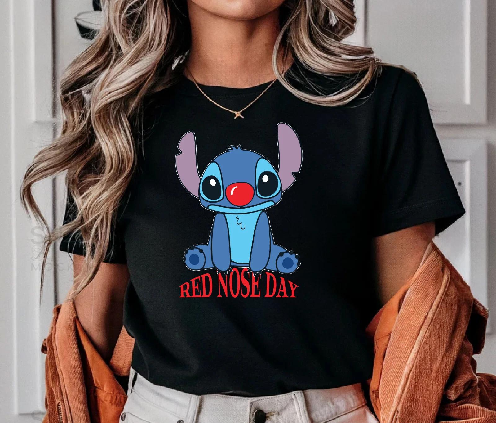 Custom printed tshirt uk ,2025 Red nose day kids comic t-shirt , Stitch on Text 4XL