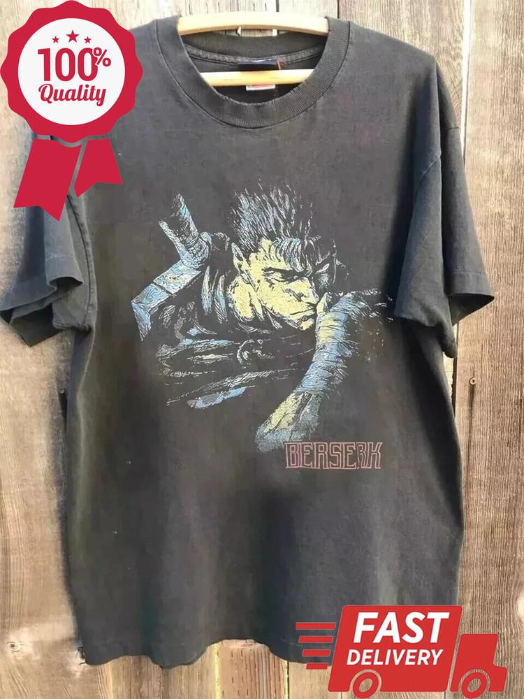 

Редкая футболка по аниме Berserk Редкий дизайн Угольный Унисекс Футболка Мужчины Женщины S-5XL Унисекс Футболка XL