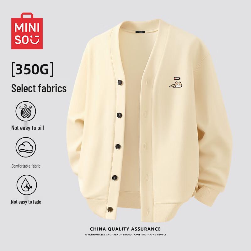 MINISO Men's V-Neck Cardigan Sweatshirt