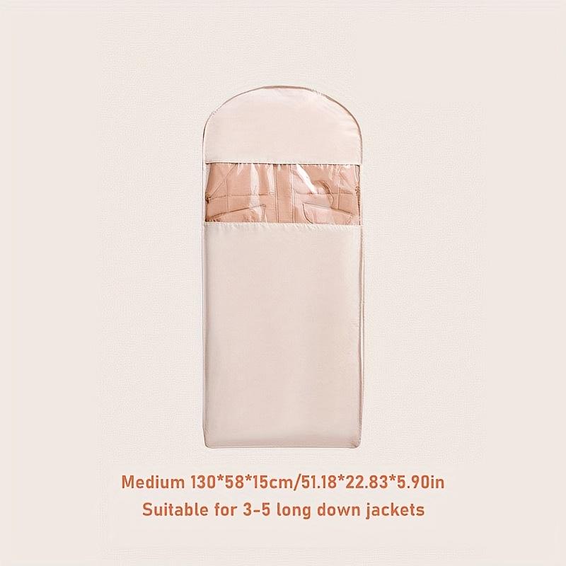 High-Quality Space-Saving Self-Compressing Hanging Storage Bag - Side Opening Design, Durable Fabric Garment Organizer with Up To 40% Compression Rate