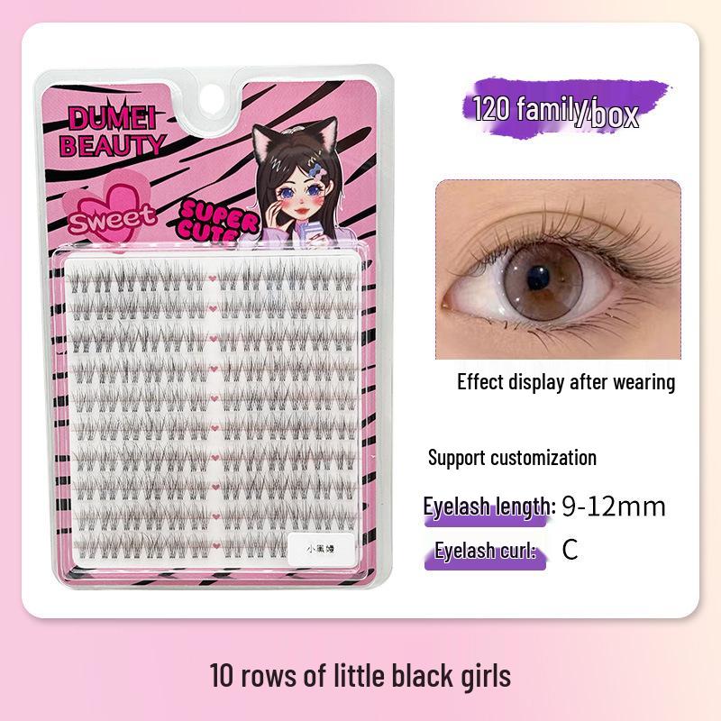 10-Row Autumn Leaf & Sunflower Faux Eyelashes - Flat, Glue-Free