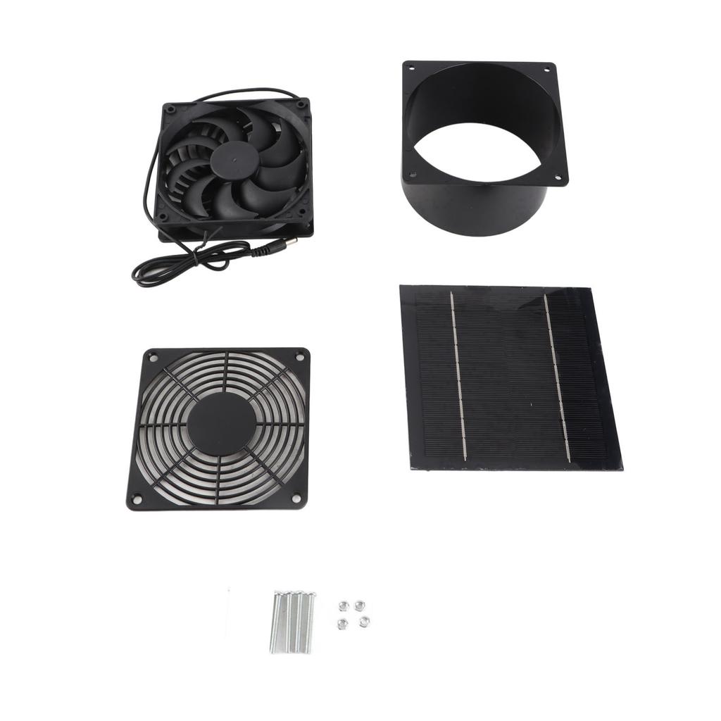 Ventilador de Extracción Solar Profesional Eficiente Ahorro de Energía Ventilador de Conducto Solar para Exterior Ático Casa de Perro