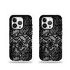 Luxury Black Lace Pattern Phone Case For IPhone 17 16 Pro Max 15 14 Plus 13 12 11 Pro Air Protective Soft Elegant Vintage Cover