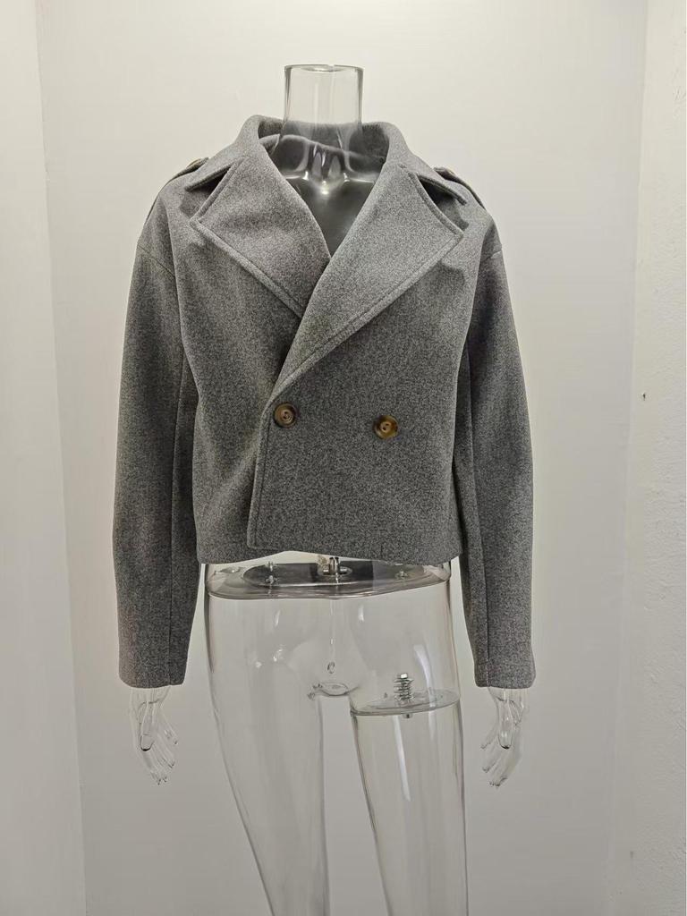 2024 Women's Winter Fashion British Suit Collar Wool Coat