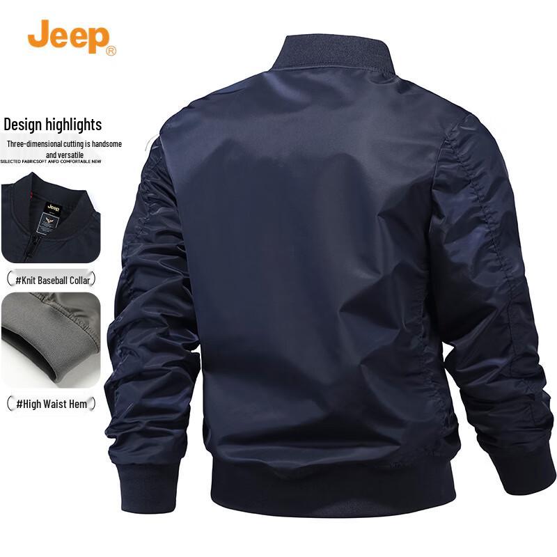 JEEP Men's Baseball Collar Bomber Jacket