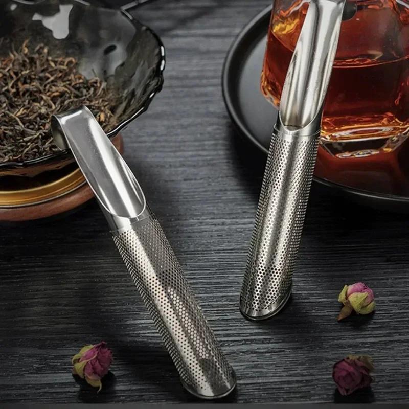 Kitchen Tools Stainless Steel Strainer Tea Infuser Telescopic Design Holder Tool Tea Spoon Infuser Filter Kitchen Tea Strainer