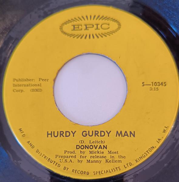 

7inch Record DONOVAN Hurdy Gurdy Man Teen Angel 510345 Epic 1968 Jamaica Rock Used