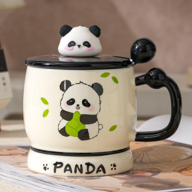 Creative Cartoon Chubby Panda Ceramic Cup Student Mug Milk Cup Office Drinking Cup Couple Cup Gift