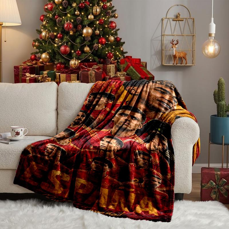 Spain's Ya-mal Celebration Blanket Lightweight Ideal Bedding Blanket Perfect for Travel, Camping, Living Rooms, Offices, Sofas, Fan Christmas Gift