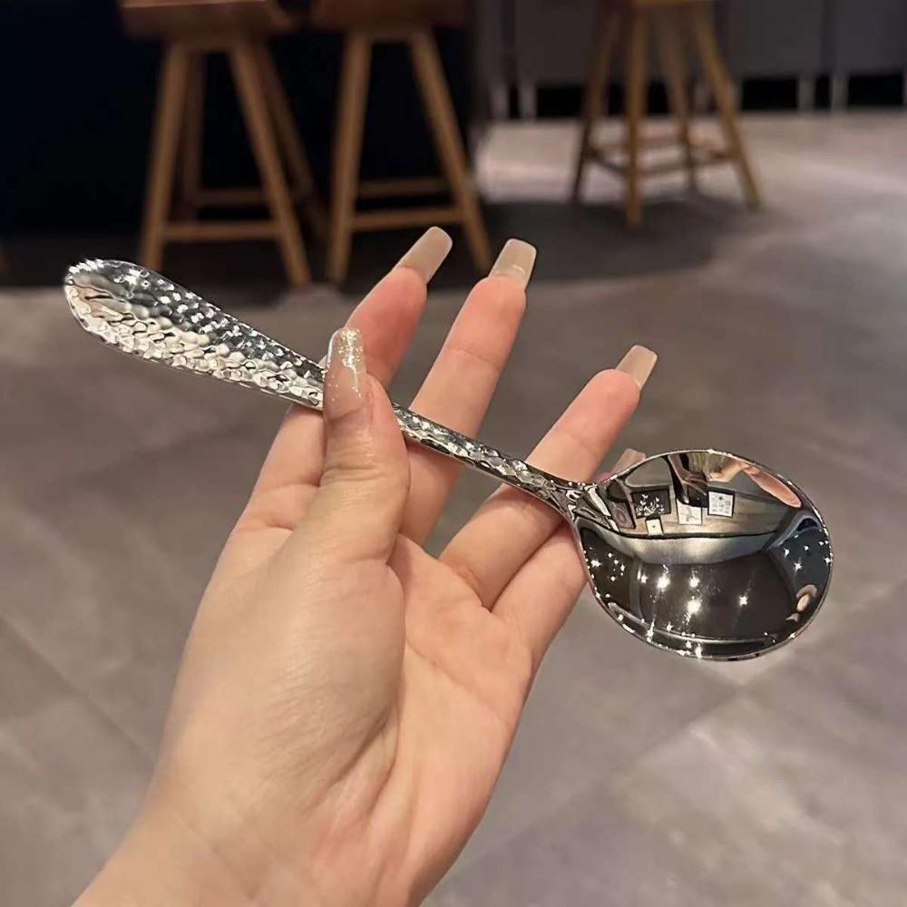 Míchací lžíce Nerezová lžíce Dlouhá rukojeť Lžíce na zmrzlinu Nová Naběra na polévku