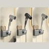 Wall-Mounted Hair Dryer Holder No Punching Bathroom Storage Rack Blower Bracket  Toilet