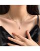 Korean Style Sweetheart Pearl Clavicle Necklace - Trendy Simple Peach Heart Design
