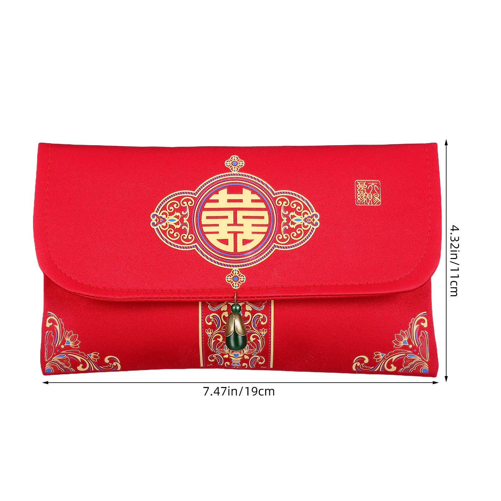 Red Envelope Chinese Wedding Brocade Money Packet Lucky Red Packet for Wedding Decor Bridal Shower Gift Chinese Style Party красный