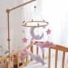 Baby Cloud Mobile for Crib Handmade Felt Nursery Decor with Stars Moon Soft Stroller Hanging Toy Gift for Boys Girls