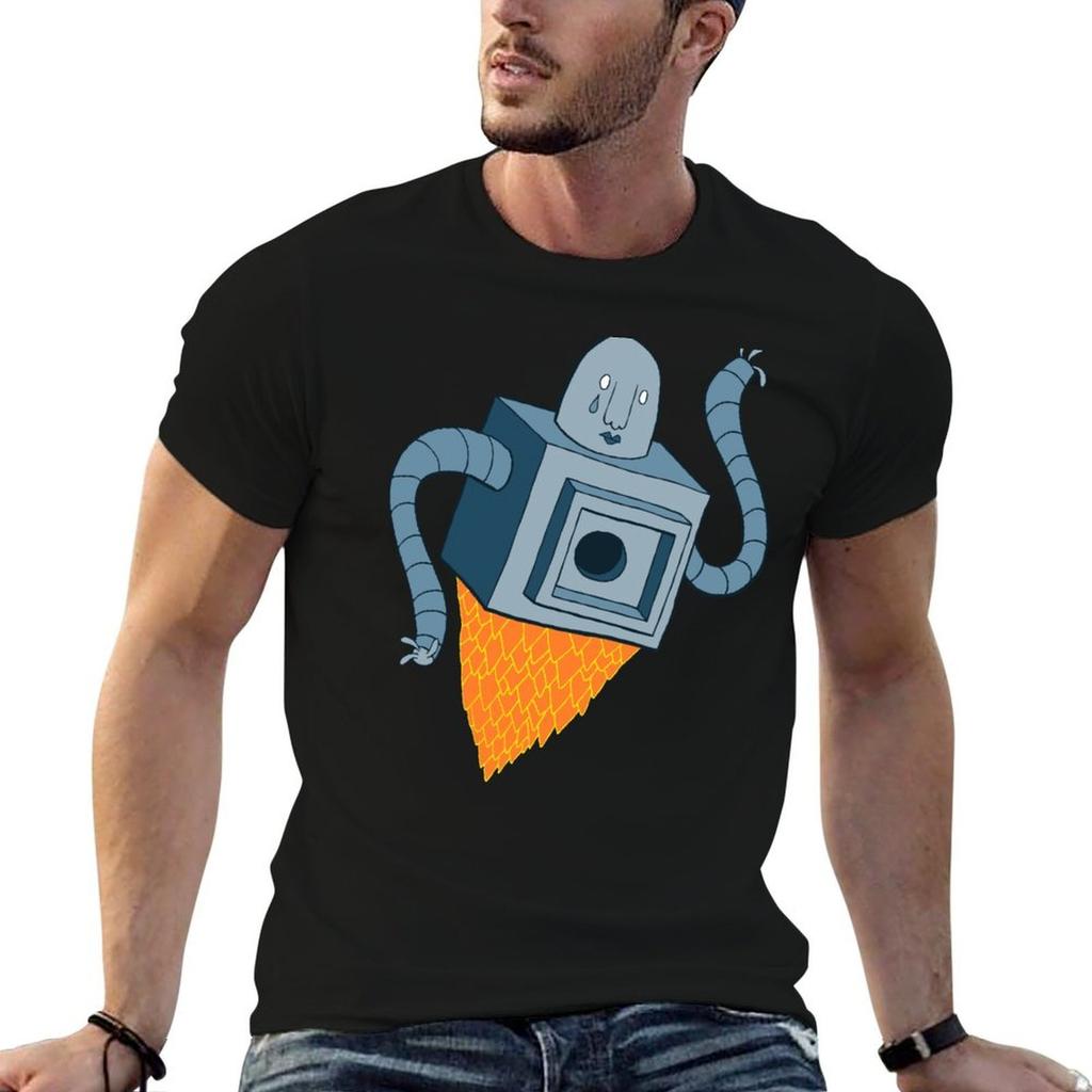 Sad Robot Sails Into The Void Tshirt Plus Size Quick Dry Sports Tee