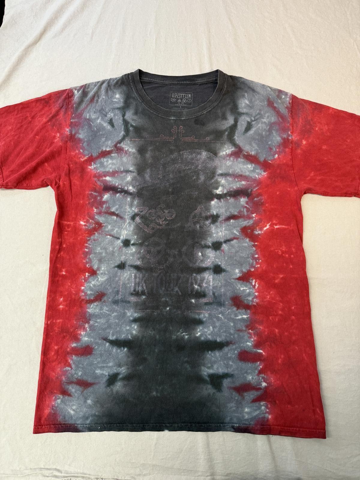 Y2K Faded Led Zeppelin Tie Dye T-shirt Zoso Blimp Album -L XXXXL