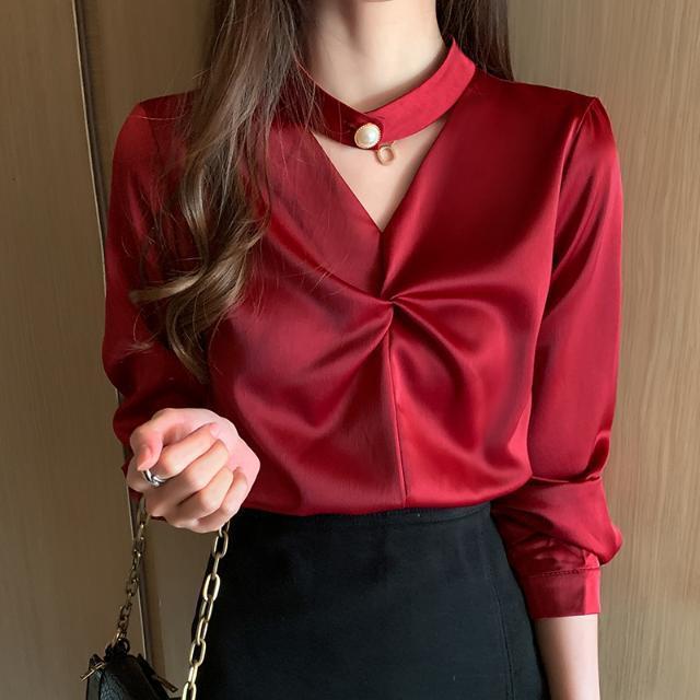 

2024 Women s Long Sleeve Spring Fashion Top - Versatile Design XX-Large