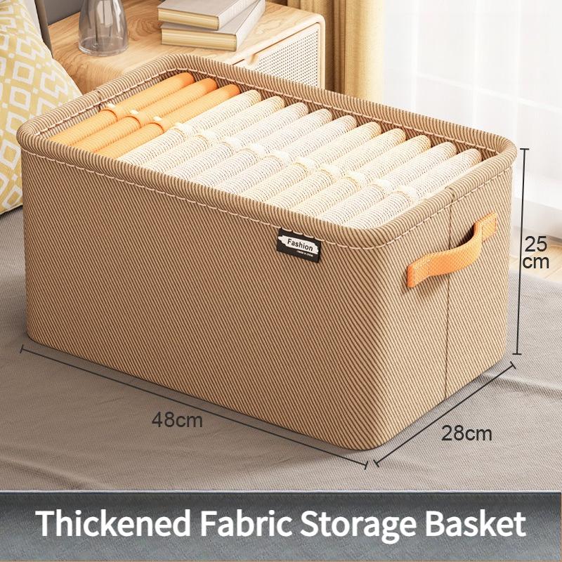 1PC Extra-Large Clothing Storage Box Thickened Fabric Storage Basket Clothes and Pants Storage Box Dormitory Household Miscellaneous Storage Box